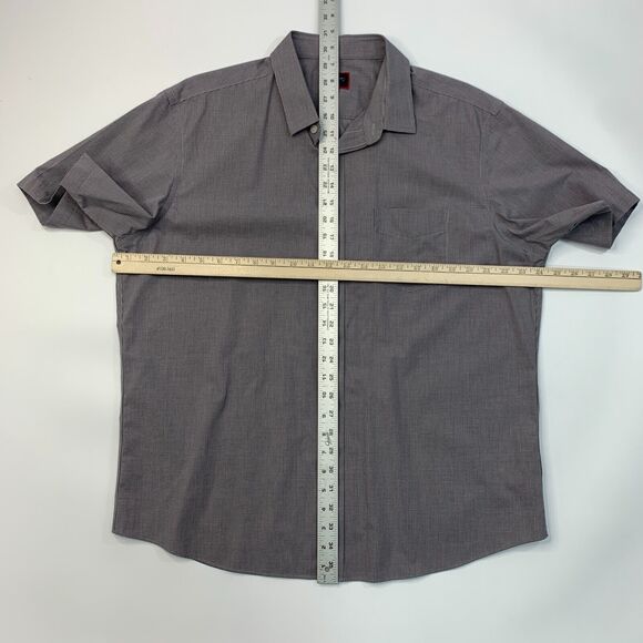 Untuckit Fasano Shirt Mens XL Extra Large Blue Brown Gingham Wrinkle Free Cotton - Picture 6 of 11